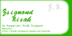 zsigmond misak business card