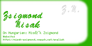 zsigmond misak business card